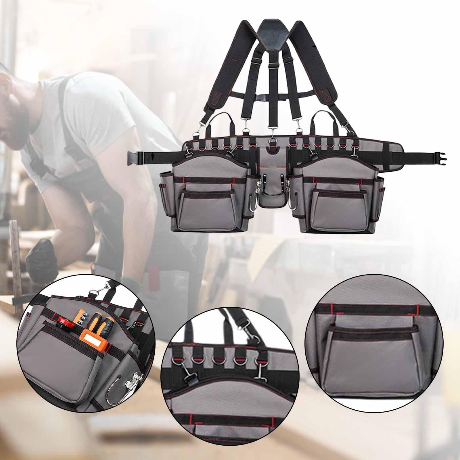 Organisateur de Ceinture Porte-outils avec Bretelles, électricien, Sac à Outils