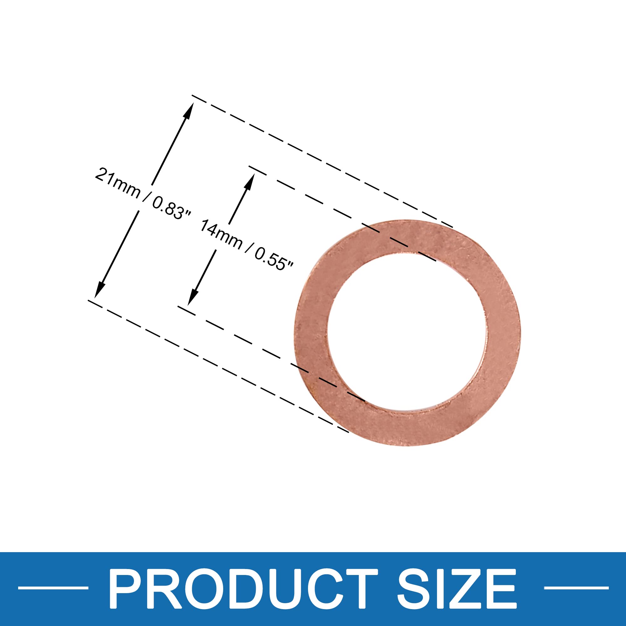 Rondelle Nylon Plat Joint Étanchéité M8 16Mm Od 8Mm Id 0.9Mm Épaisseur