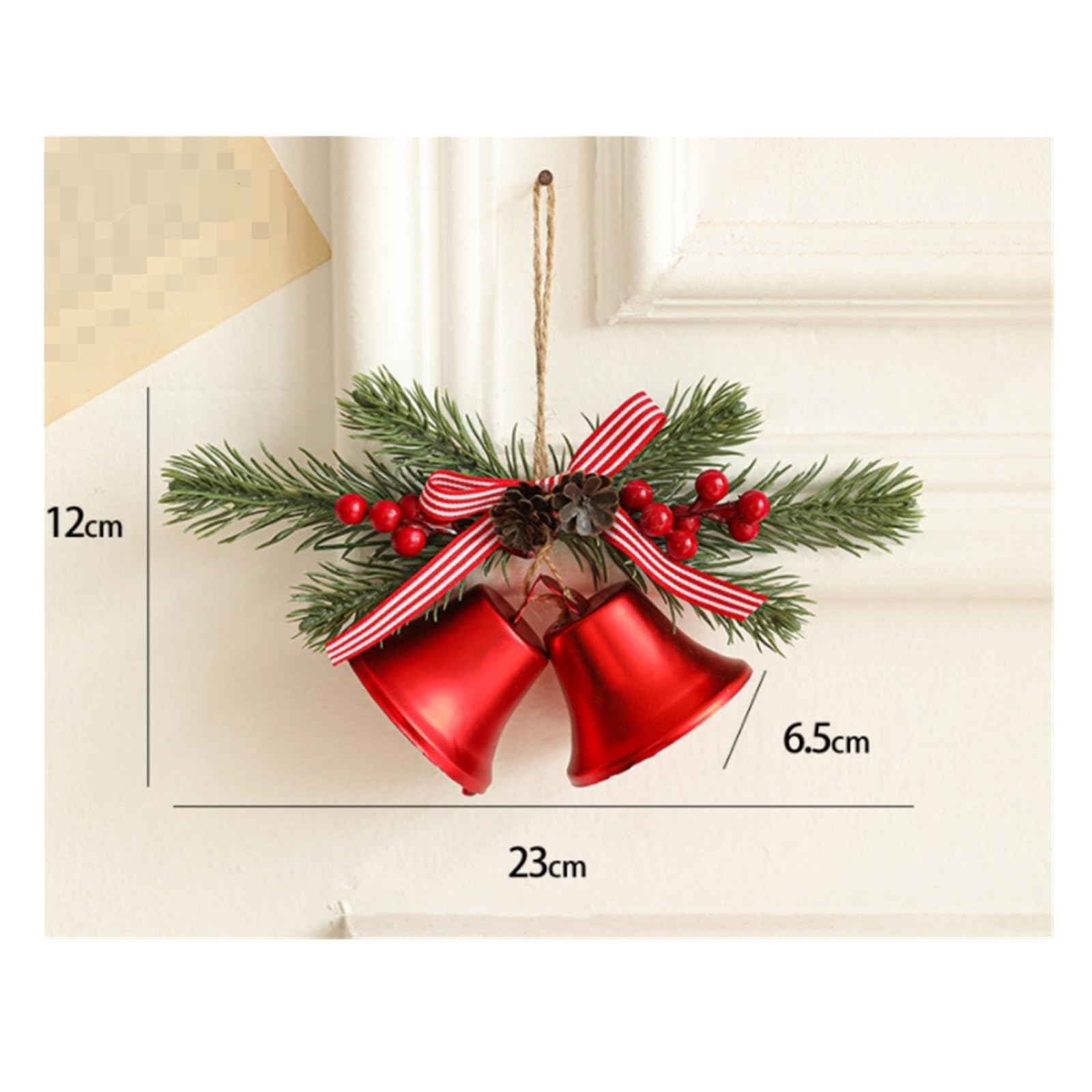 Campane per Albero di Natale Campane di Natale Decorazione Albero di Natale Ornamenti di Campanelle in Metallo for Il Capodanno Invernale Campana Natalizia(Yellow)