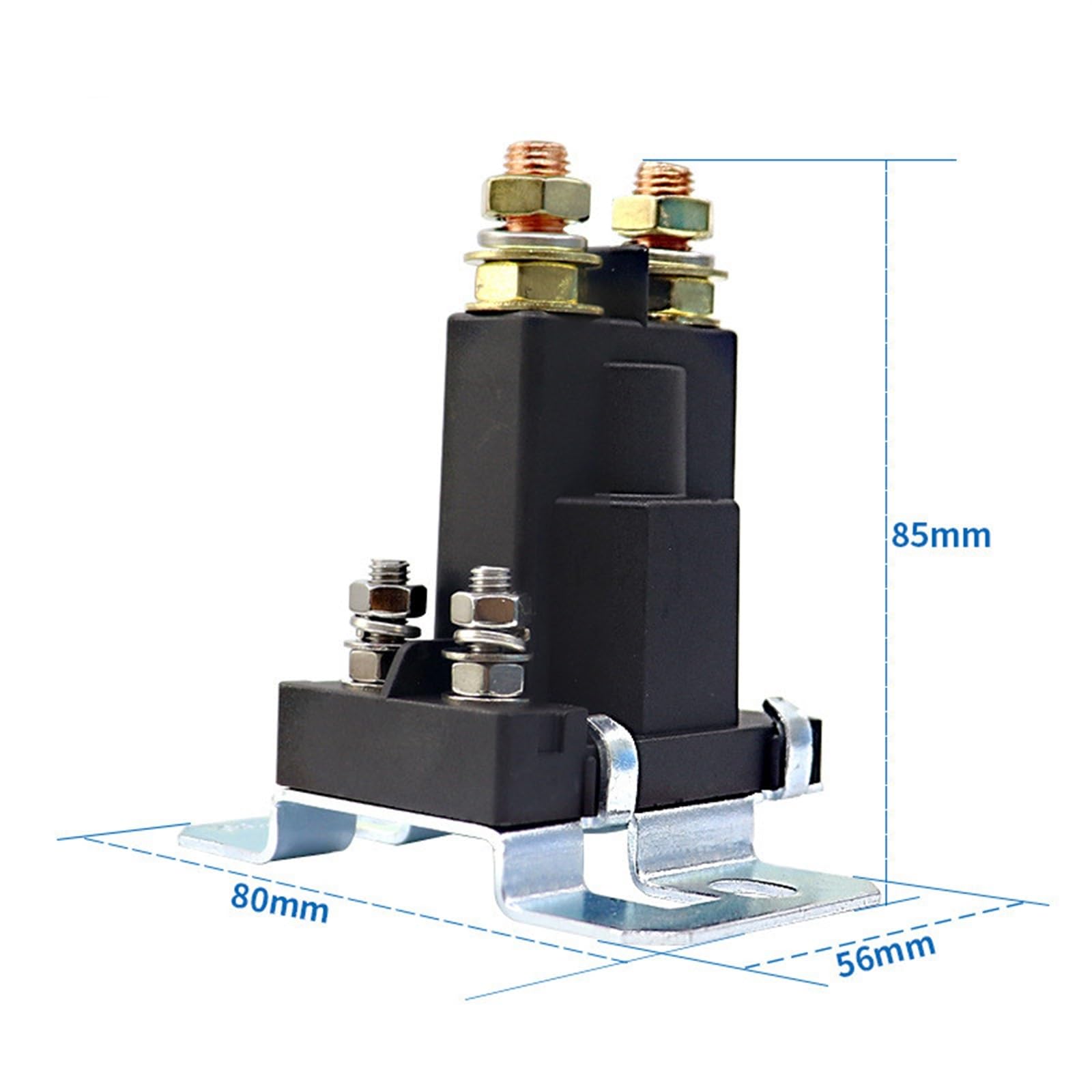 Auto Relè di Avviamento Solenoide Relè 500A/12V/24V 4 Terminale di Avviamento Auto Interruttore di Alimentazione Doppia Batteria isolatore di Avviamento Automatico Contattore ( Size : 12V Continuous )