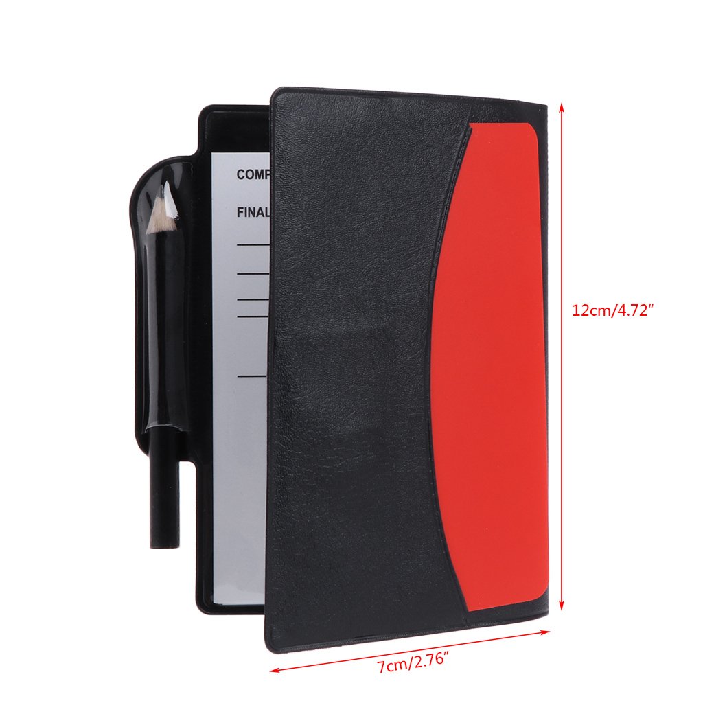 COOLHOOD New Sport Football Soccer Referee Wallet Notebook with Card and Yellow Card Soccer Referee Flags Electronic