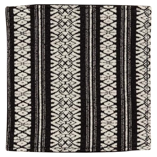 百道発信 選べる和布・和柄 8cmミニコースター 福岡県の布製品 和文様 和風 綿100% 日本製 (NO-29 縞小紋黒)