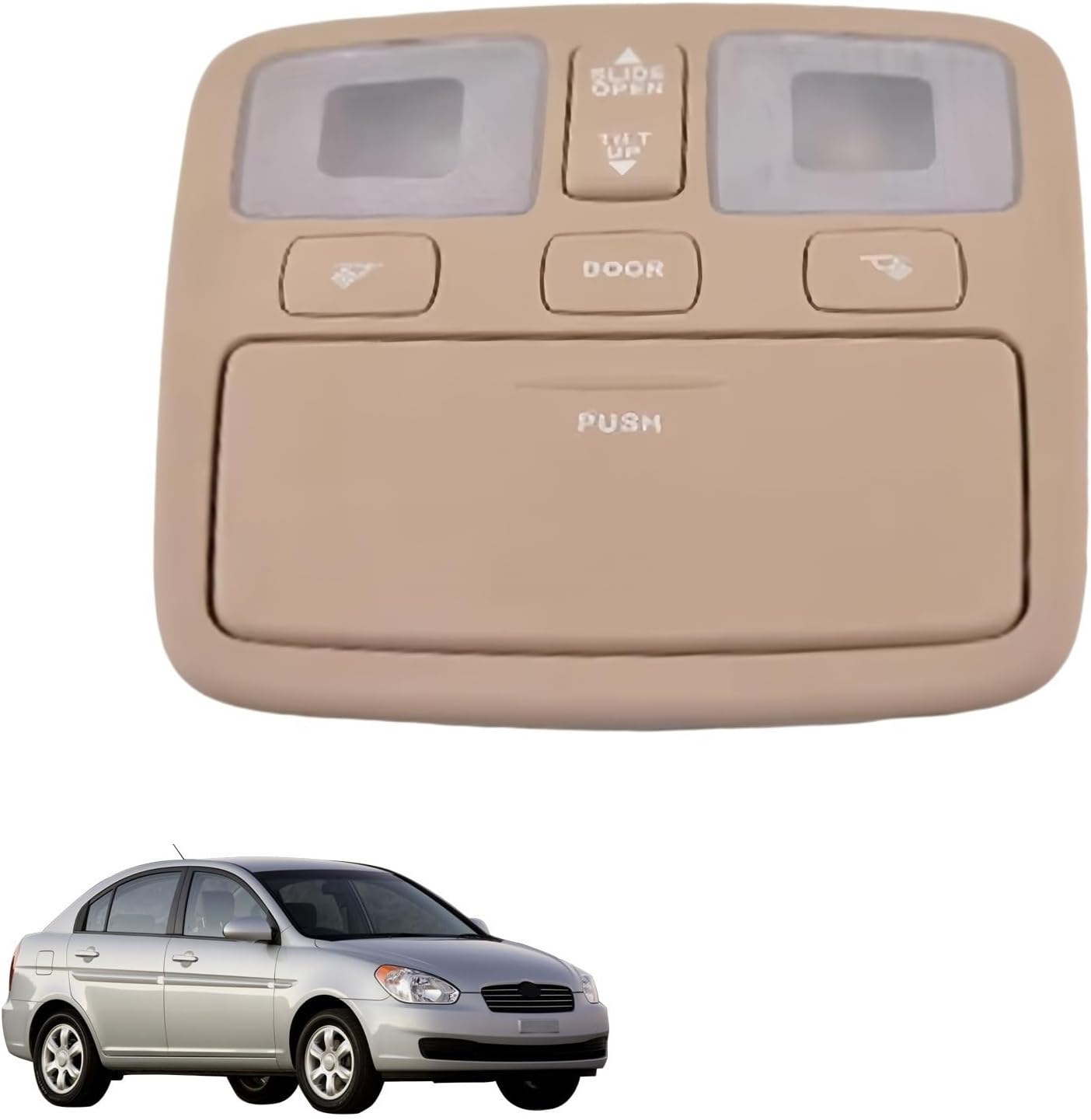 carkus Automotive Overhead Consoles Compatible with Hyundai Accent 2006-2009 92800-1E300 928001E300, Console Dome Car Accessories