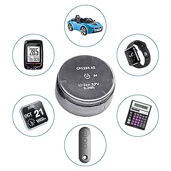 Amazon | 充電式 60mAh リチウム交換用 CP1254 3.7V ボタン電池