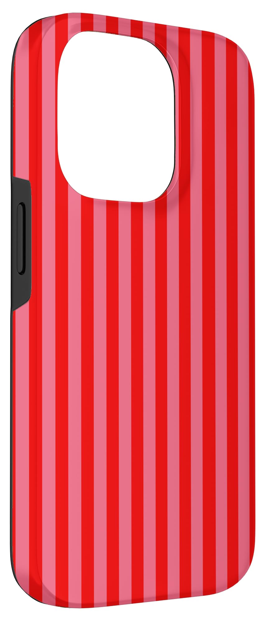 Retro Pink and Red Stripes Geometric Vertical Lines Pattern Case for iPhone 14 Pro - Image 3