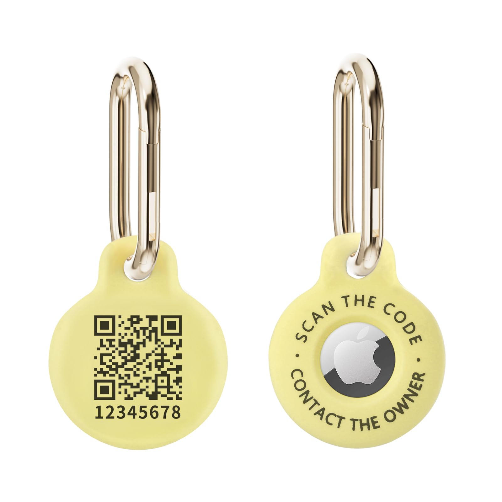 PIKEEPER QR Code Enabled Tag - Silicone Keychain Holder Compatible with Apple AirTag, for Collars, Luggage, and Everyday Carry