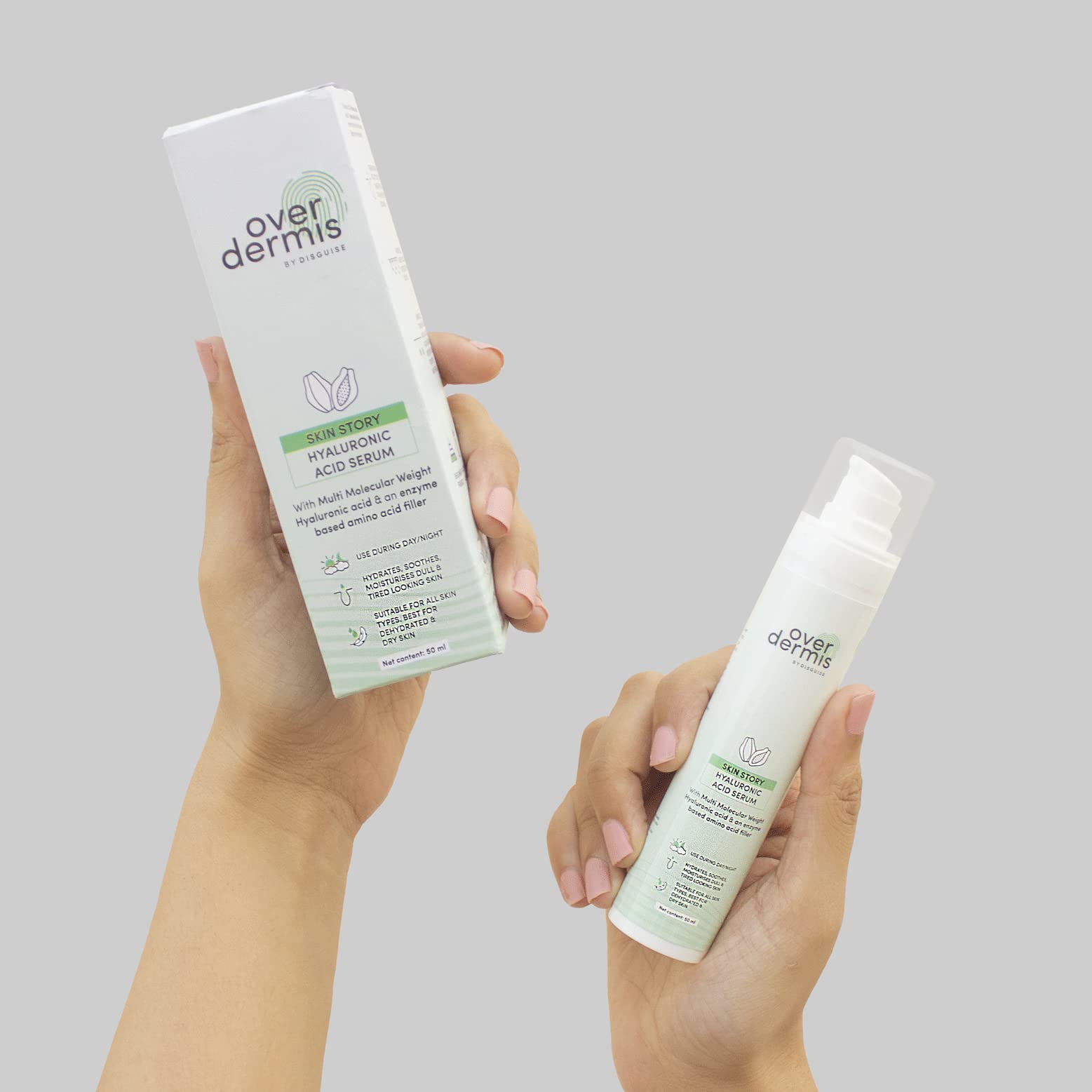 Disguise Cosmetics, Hyaluronic Acid Face Serum | 0.3% Hya | 1% Papaya Amino Acid | Intense Hydration | 100% Vegan