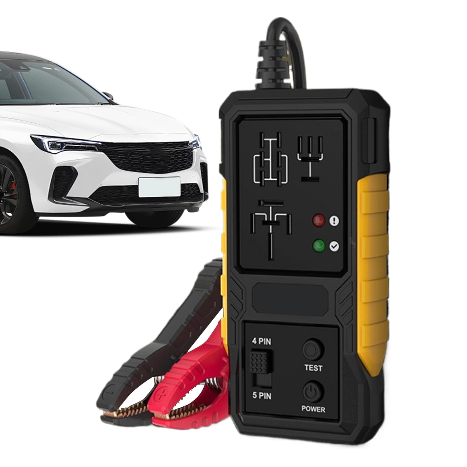 Tester per relè - Dispositivo di controllo relè automobilistico, strumento elettrico ad alta precisione 12 V per controllo circuito, controllo della batteria e fusibili
