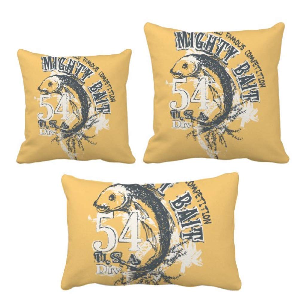 Coussin Poisson Ligne Dessin Décoration Canapé Maison Ensemble Oreiller Graphique