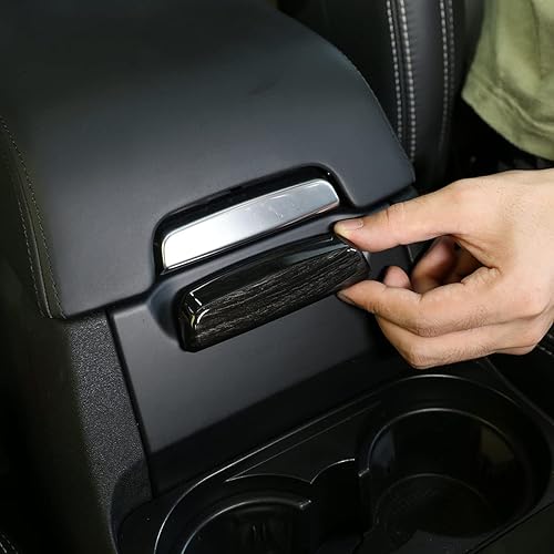 YIWANG Para Land Rover Discovery 3 Discovery 4 LR3 LR4 2004-2016 Coche Interior Apoyabrazos Caja Botones Marco Cubierta Adhesivo (Grano de Madera