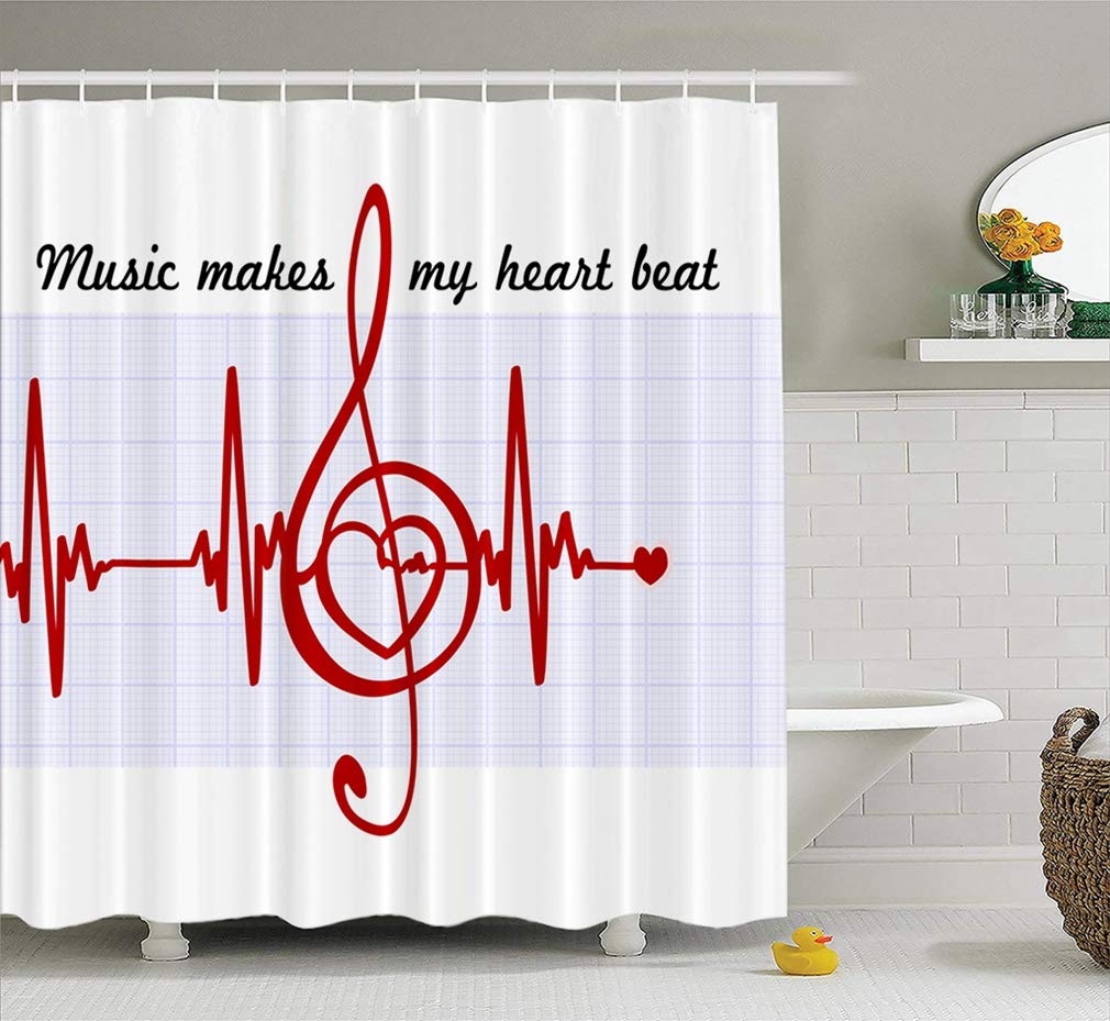 Music Shower Curtains Curtains & Drapes