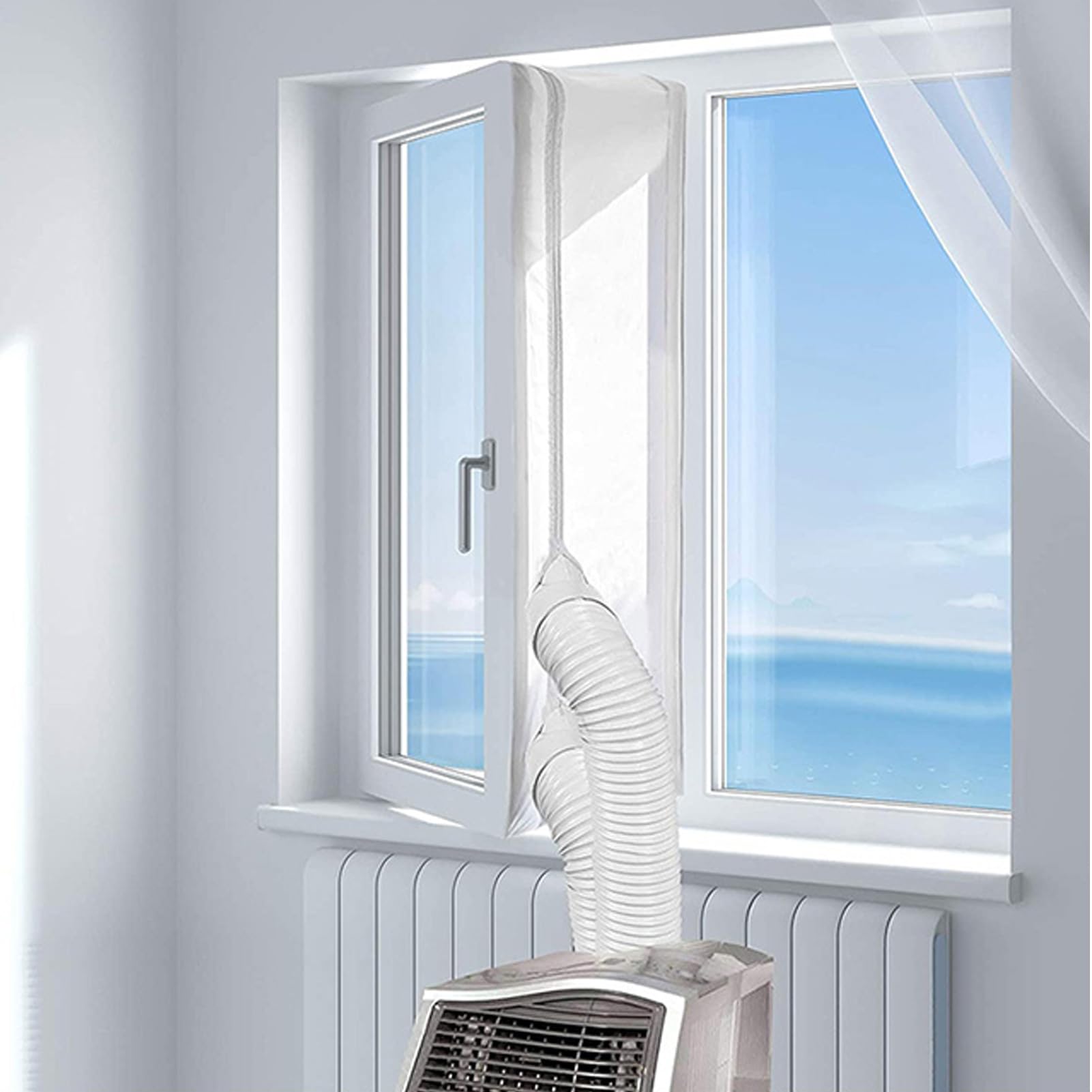 Guarnizione Finestra Per Condizionatore – Tessuto Isolante | Kit Universale Portatile | Barriera Termica Con Cerniera Per Climatizzazione E Asciugatrice