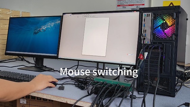 Image of Kvm Switch 2 Monitors 2 Computers Displayport hdmi 4k 240Hz Hotkey Switching Dual Monitor kvm Switches Displayport hdmi 1440P 120Hz 144Hz 165Hz 240Hz FreeSync G-SYNC