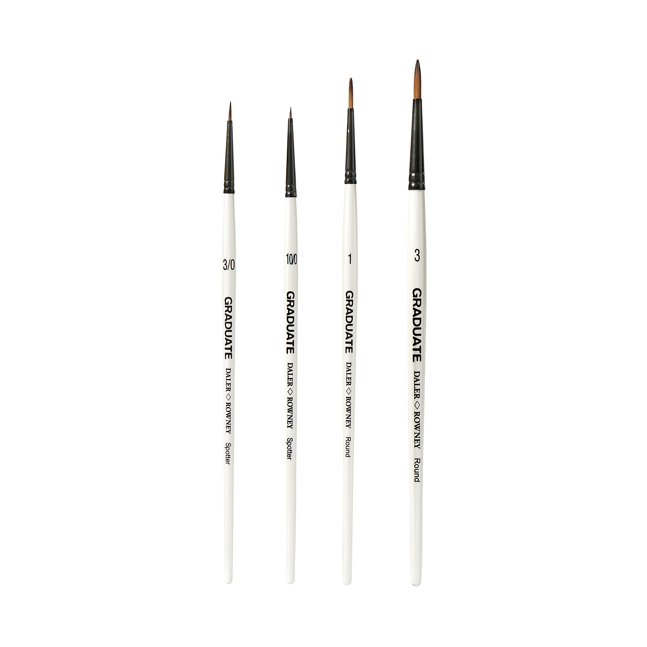 Kit 4 Pinceaux Synthétiques Graduate Daler Rowney Pour Aquarelle - Taille Graduée, Manche Court