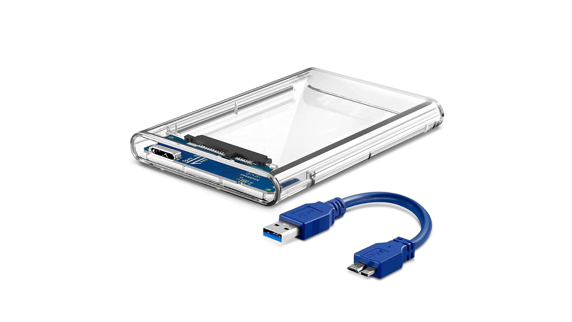 VYAR 2.5" SATA SSD Enclosure Transparent Case, USB 3.0 to SATA Tool-Free External Hard Disk Case with Fast Transfer Speed Up to 5 Gbps & Up to 4TB Storage Capacity Compatible with 2.5 SATA SSD / HDD (B0DF6D191X) Amazon Price History, Amazon Price Tracker