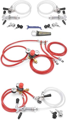 Miniatura 5 de K&B KeezerKegerator - Kits de conversión de sistema de cerveza de barril para refrigerador (variaciones de tamaño) (2 grifos)