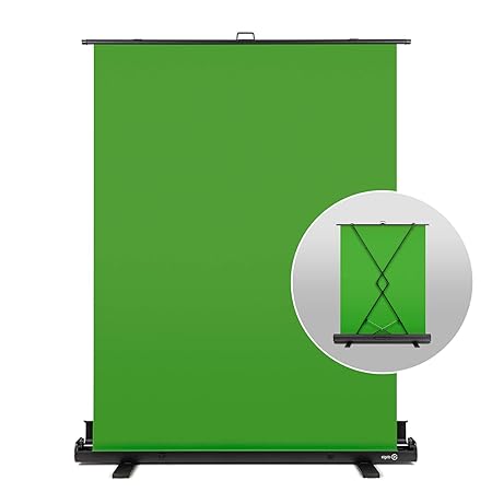 Elgato Green Screen - Collapsible Chroma Key Panel for Background Removal with Auto-locking Frame