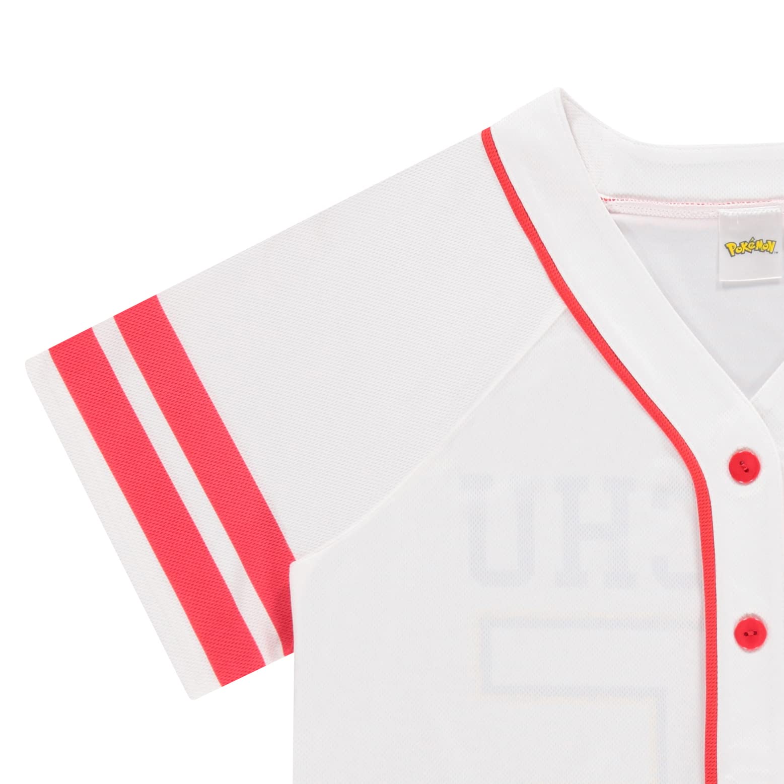 Pokemon Maglia da baseball da donna Pikachu – Gotta Catch Em All – Ash Pikachu Charizard Pokeball Mesh Button Down Baseball Jersey