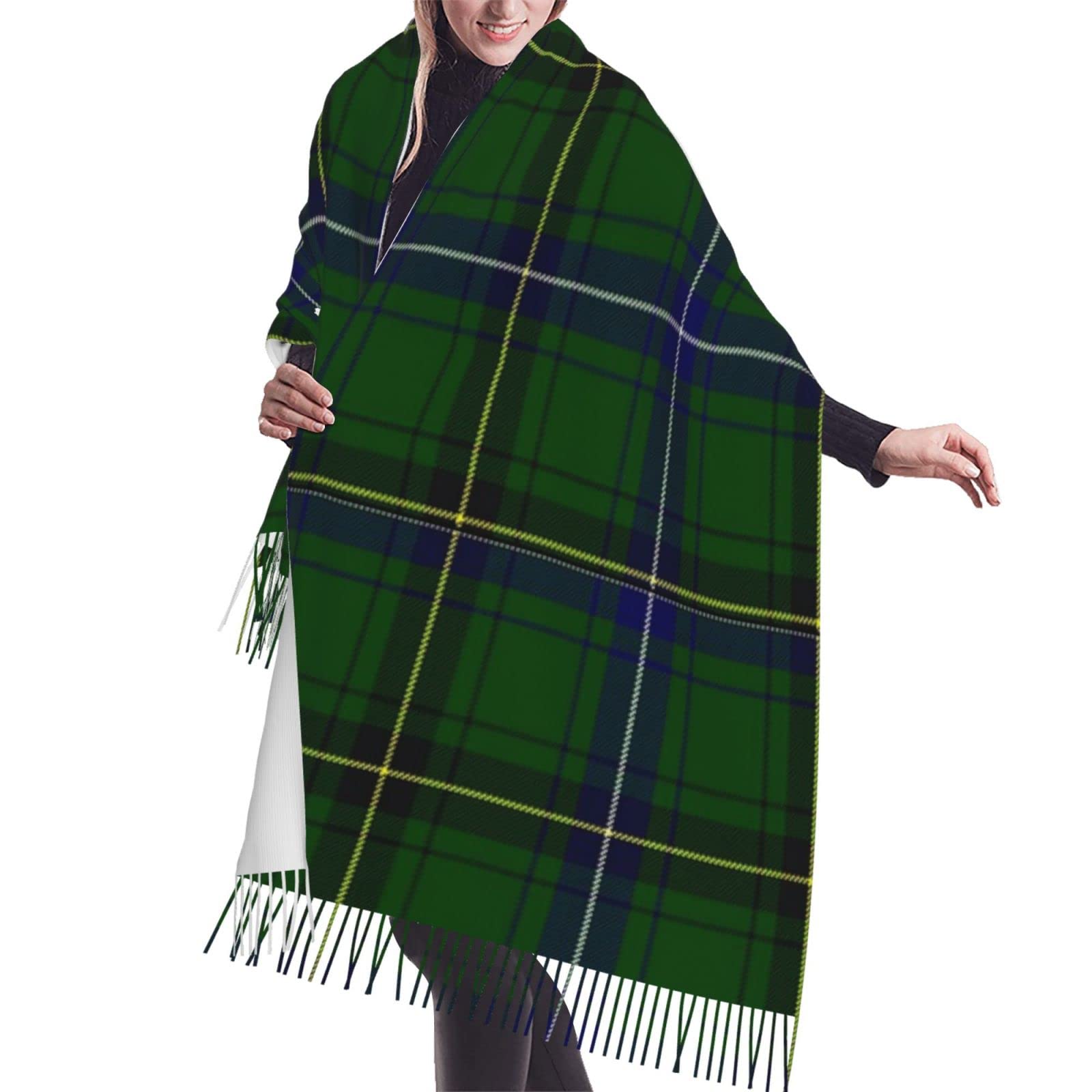 Peiyeety Unisex As Pic Clan Henderson Tartan Cashmere Fringe Scarf Autumn And Winter Scarves The Most Soft Classic