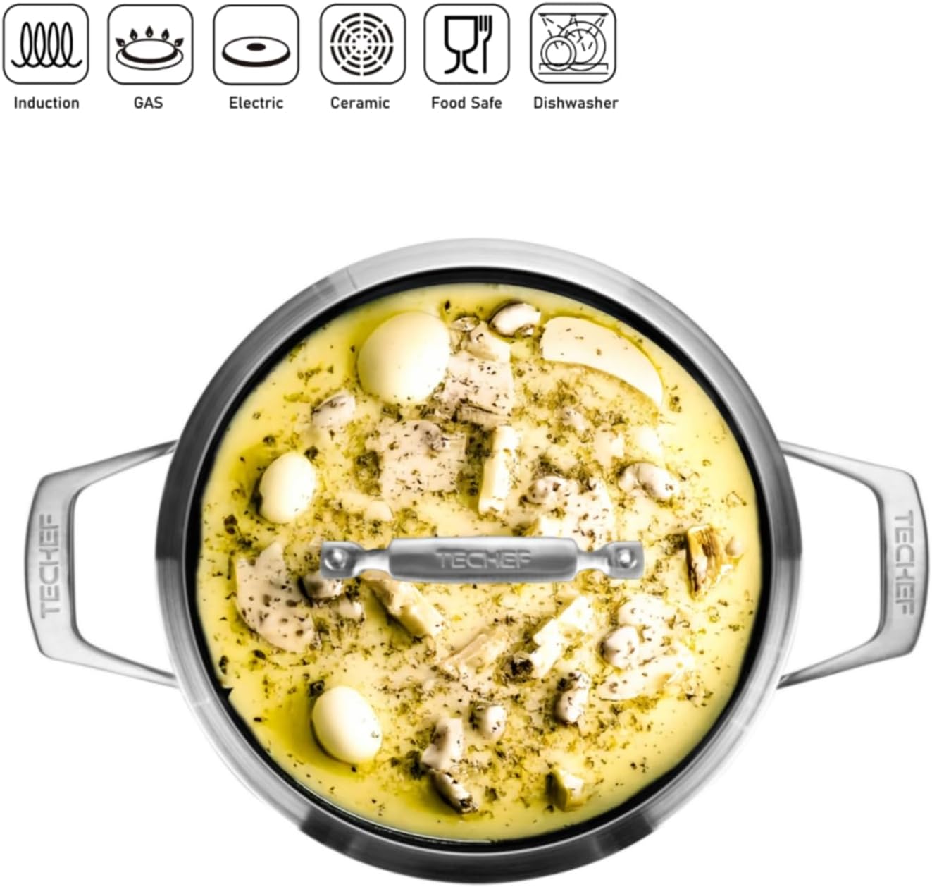 Onyx 2.65-Liter Nonstick Aluminum Soup Pot with Glass Lid