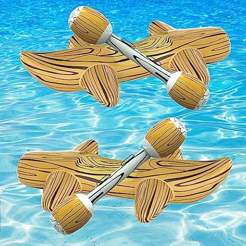 Dokeawo Upgraded Pool Floats - 4Pcs Inflatable Battle Logs and Pool Games for Adults and Kids Ages 8-12, Pool Joust Game Inflatable Logs Perfect for Summer Pool Parties and Fun Pool Toys Cover