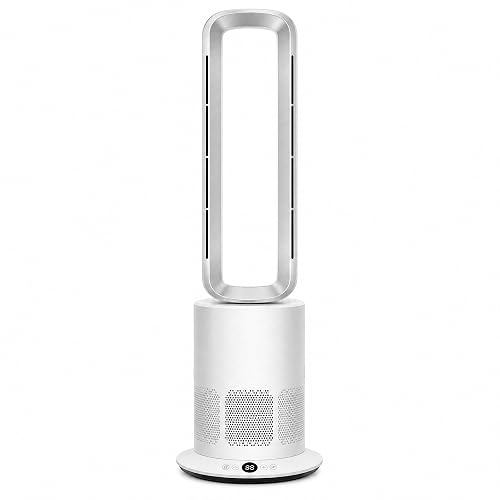 TP09Pro Bladeless Tower Fan with Heater and Air Purifier, White