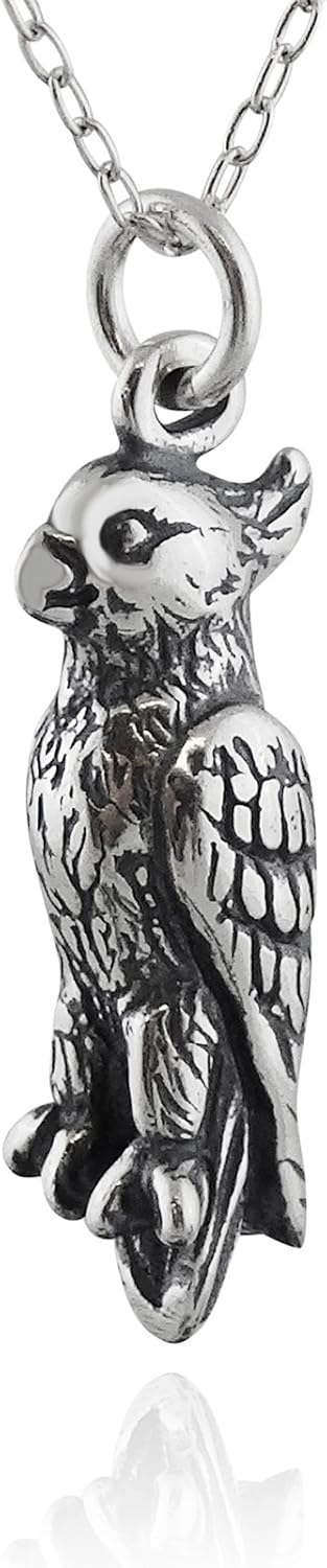 FashionJunkie4Life Sterling Silver Bird Pendant Necklaces for Women