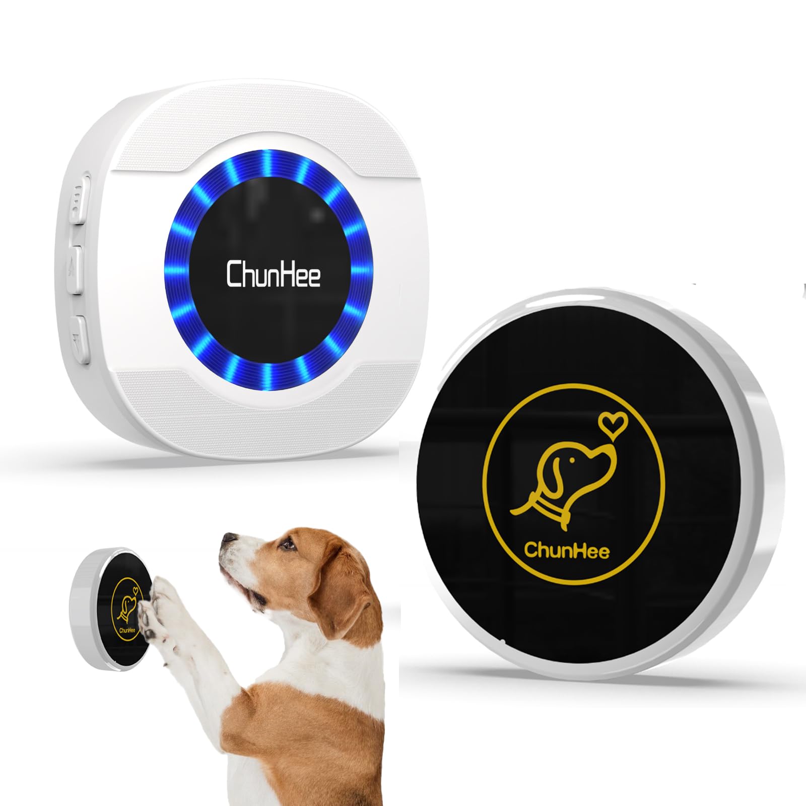 ChunHee Dog Door Bell, Smart Dog Doorbell for Potty Training to Go Outside, Dogs Bells for Doggie to Ring to Go Potty Train with Customized Ringtones