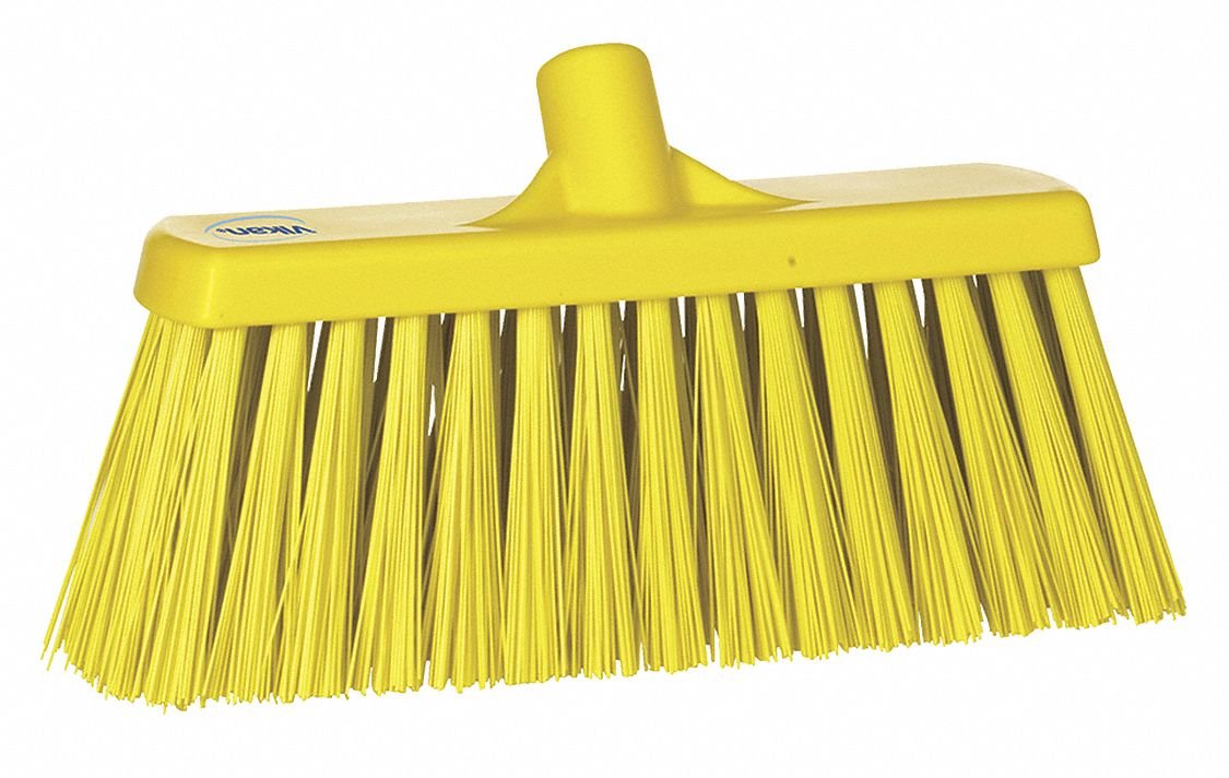 Vikan 29156 Very Hard Broom, Yellow, 330mm Length, 100mm Width, 170mm Height