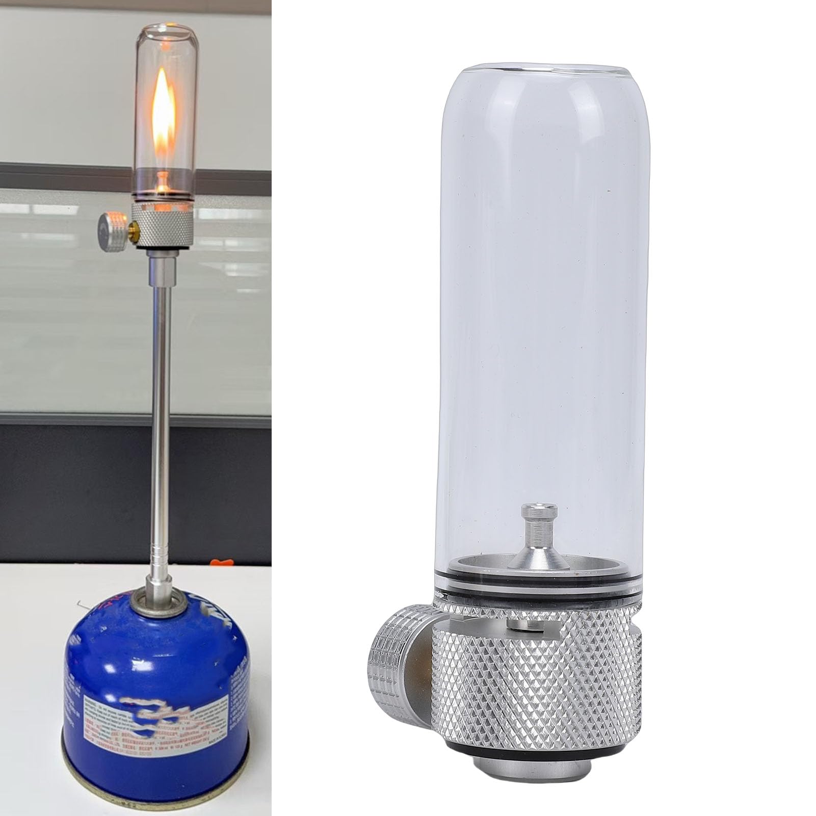 Gaslaterne, Vintage-Butanlaterne, Kompakte Tragbare Gaskerzenlampe für Outdoor-Camping