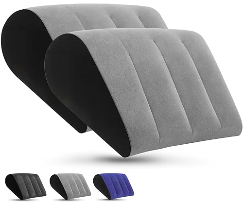 TheClover Cojín inflable portátil de cuña  Paquete de 2 posicionadores corporales, almohada plegable de cuña para dormir, viajes, espalda, cama,