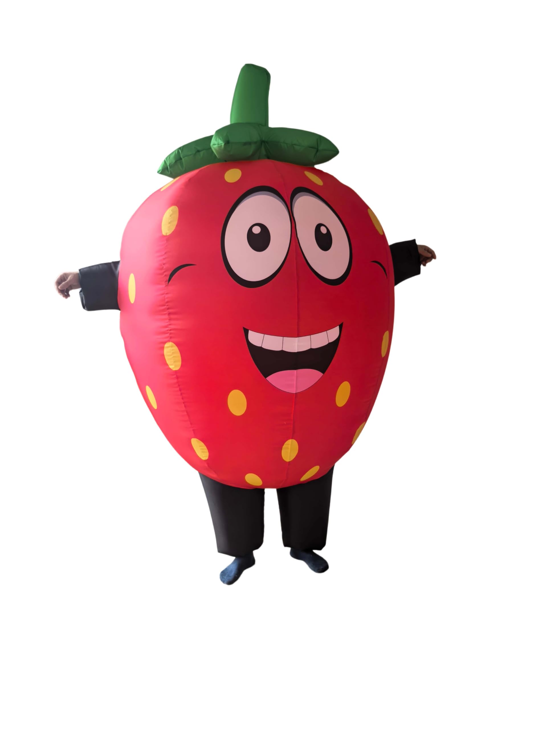 Nadmuchiwany kostium truskawkowy dla dorosłych, zabawny kostium maskotki na całe ciało, maskotka na Halloween, cosplay, impreza, fantazyjny kostium, jeden rozmiar, pasuje dla mężczyzn i