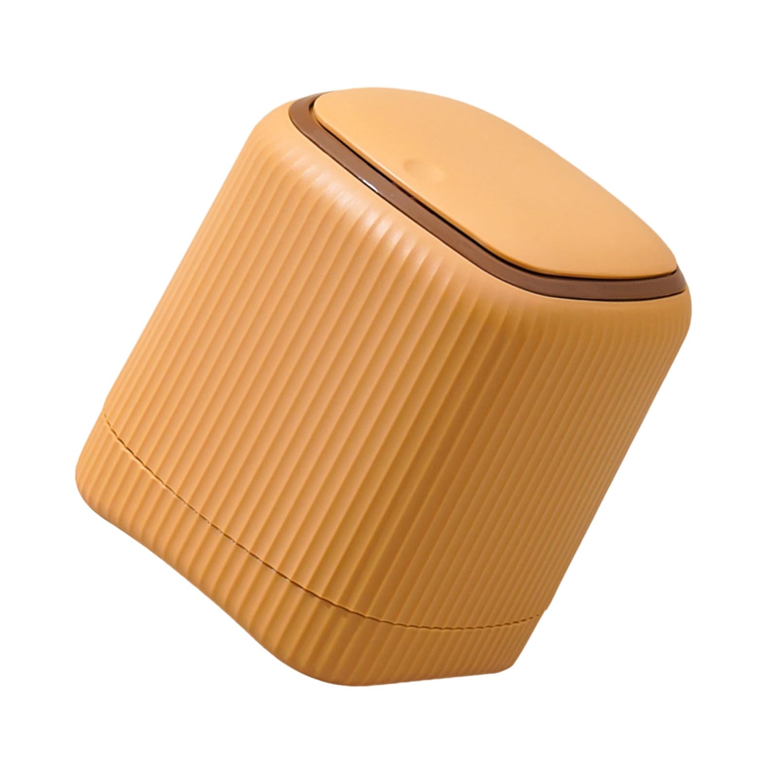 Tsophreniq Portable Small Trash Bin with Securely Lid Control for Car Desk Nightstands Desktop Trash Can