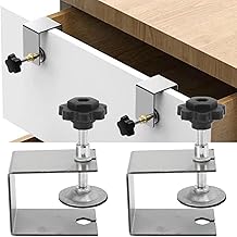 2 peças de clipe de fixação de gaveta, braçadeiras de instalação frontal de gaveta, gabarito de montagem de porta de armário, ferramentas de instalação de armário grampos de madeira para gaveta frontal braçadeiras gabarito de gaveta para montagem em mesas de mesa