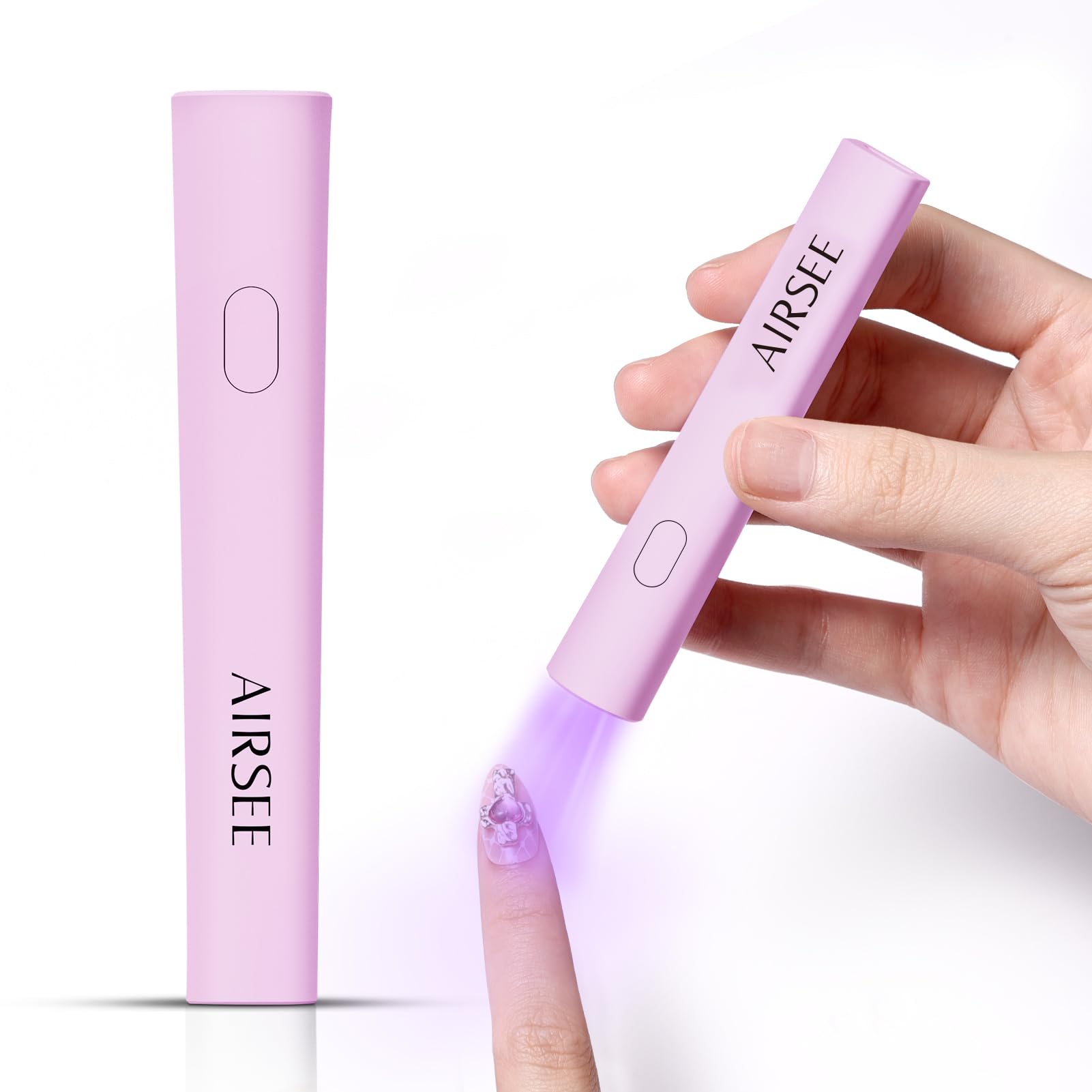 AIRSEE Mini Portable Handheld UV Light for Gel Nails, Home & Travel,Purple