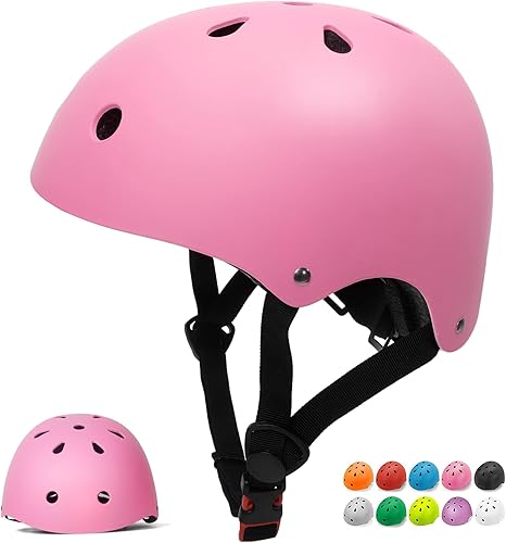 Casco de bicicleta para niños, casco para niños pequeños, casco multideportivo para niños con resistencia al y ventilación. Casco ajustable para
