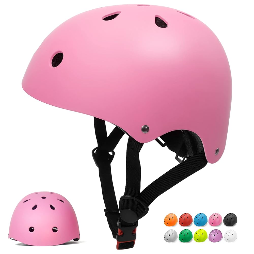 Glaf Toddler Helmet Kids Bike Helmets for 2-8 Years Old Baby Girls Boys Multi-Sport Helmet Adjustable Skateboard Bicycle Helmet Lightweight 2 Sizes for Toddler to Youth (Pink, Small)