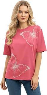HELLCAT Red Printed Oversized T-Shirt for Women Price In India