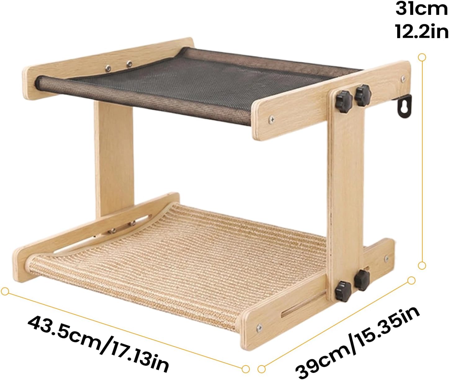 Cat Window Perch Floating Indoor Pet Hammock | Window Perch Bed for Home Farmhouse Living Room Bedroom Balcony Study Bedside Cabinet Windowsill