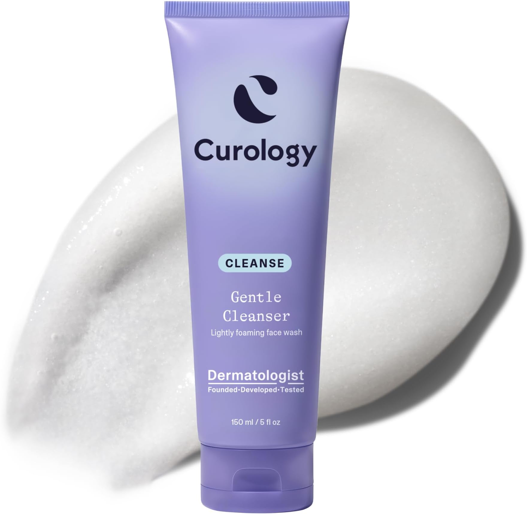 Curology Gentle Facial Cleanser, Hydrating Foaming Face Wash, for Sensitive, Dry or Oily Skin Types, 5 fl oz