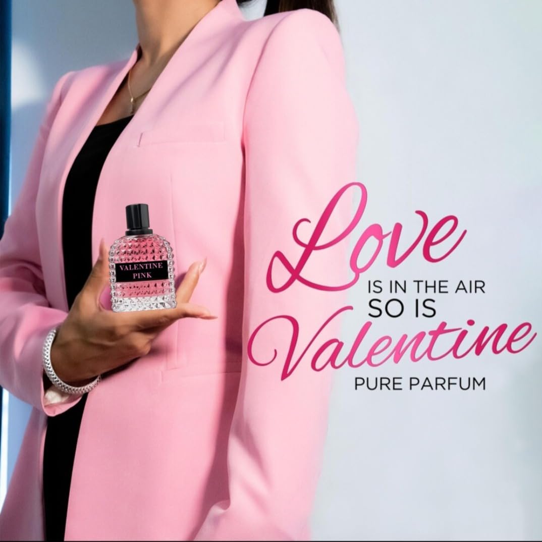 Viaan Krishna VALENTINE PINK for Women Eau De Parfum - Amber Floral Jasmine, Bourbon Vanilla & Woods Oriental-Floral Fragrance with a Modern Twist Elegant 3.4fl.oz/100ml - Image 4