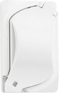 Sealproof Universal Weatherproof Nonmetallic 1-Gang Outlet Cover, UL Listed, White
