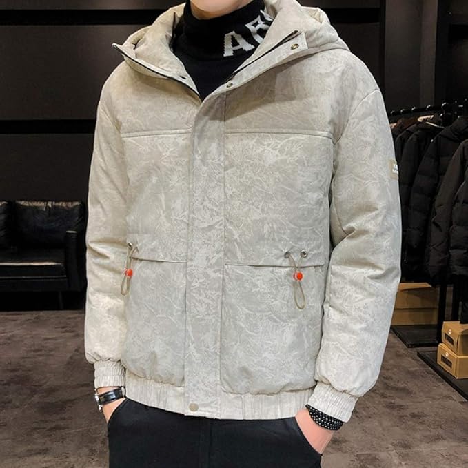 Amazon 秋冬コート メンズ ダウンジャケット ブルゾン ふかふか フード付き 大きいサイズ 撥水 暖かい 中綿 無地 かっこいい 動きやすい 男性 ２０代 外出 スポーツ 登山 バイク 彼氏 中綿ジャケット 冬服 コート ジャケット 通販