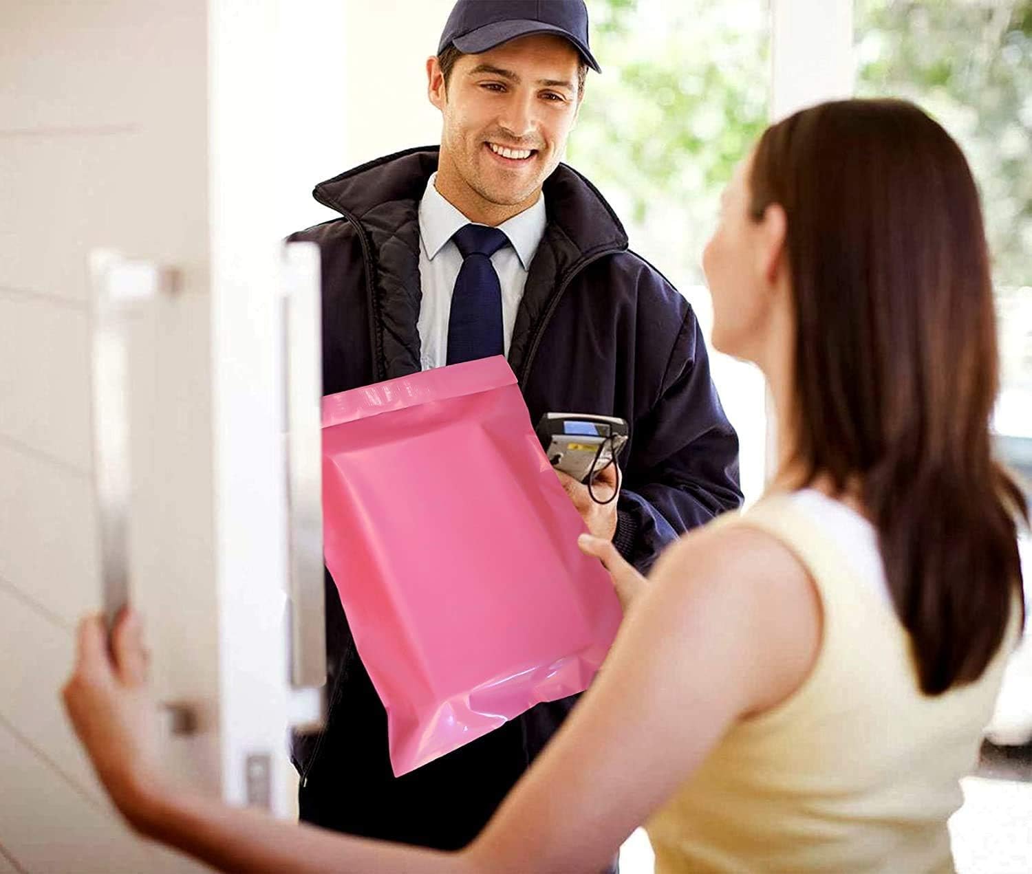 Poly Mailers, Shipping Bags, 14.5 x 19 in, Hot Pink, Pack of 1000, Self Seal, 2 Mil Polyethylene, Waterproof