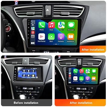 Android car Radio for Honda Civic 2012-2017,9 inch Car Stereo Touch Screen Upgrade with Wireless CarPlay/Android Auto GPS Navigation WiFi FM Radio Head Unit,2G+32G