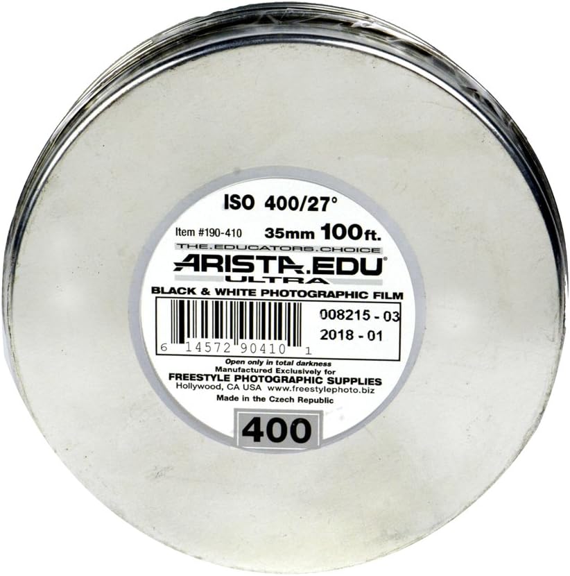 Arista EDU Ultra 400 ISO Black & White Film, 35mm x 100 ft.