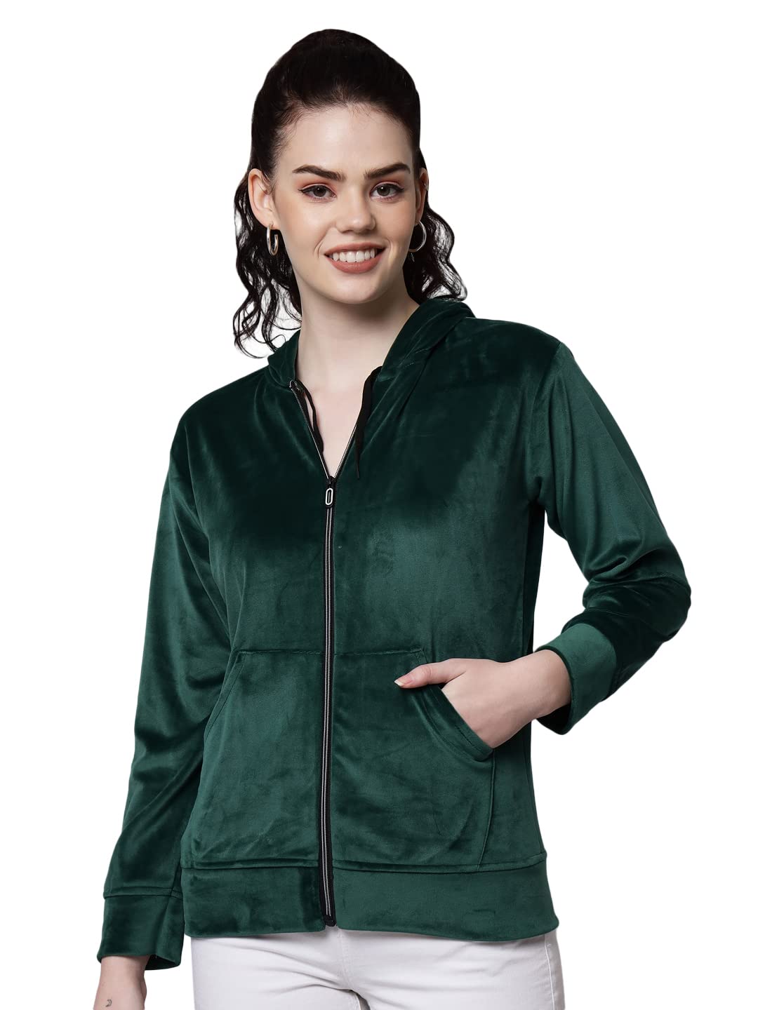 funday fashion Women Polyester Blend Full Sleeve Solid Standard Length Casual Jacket-picture-51