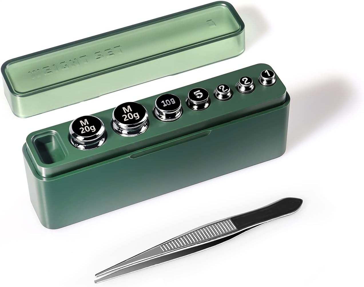 𝓐𝓒𝓒𝓣 Calibration Weight 1g 2g 5g 10g 20g Calibration Gram Scale Weight Set for Digital Scale Balance,Small Weights for Crafts, 1 Piece Calibration Weight Tweezer
