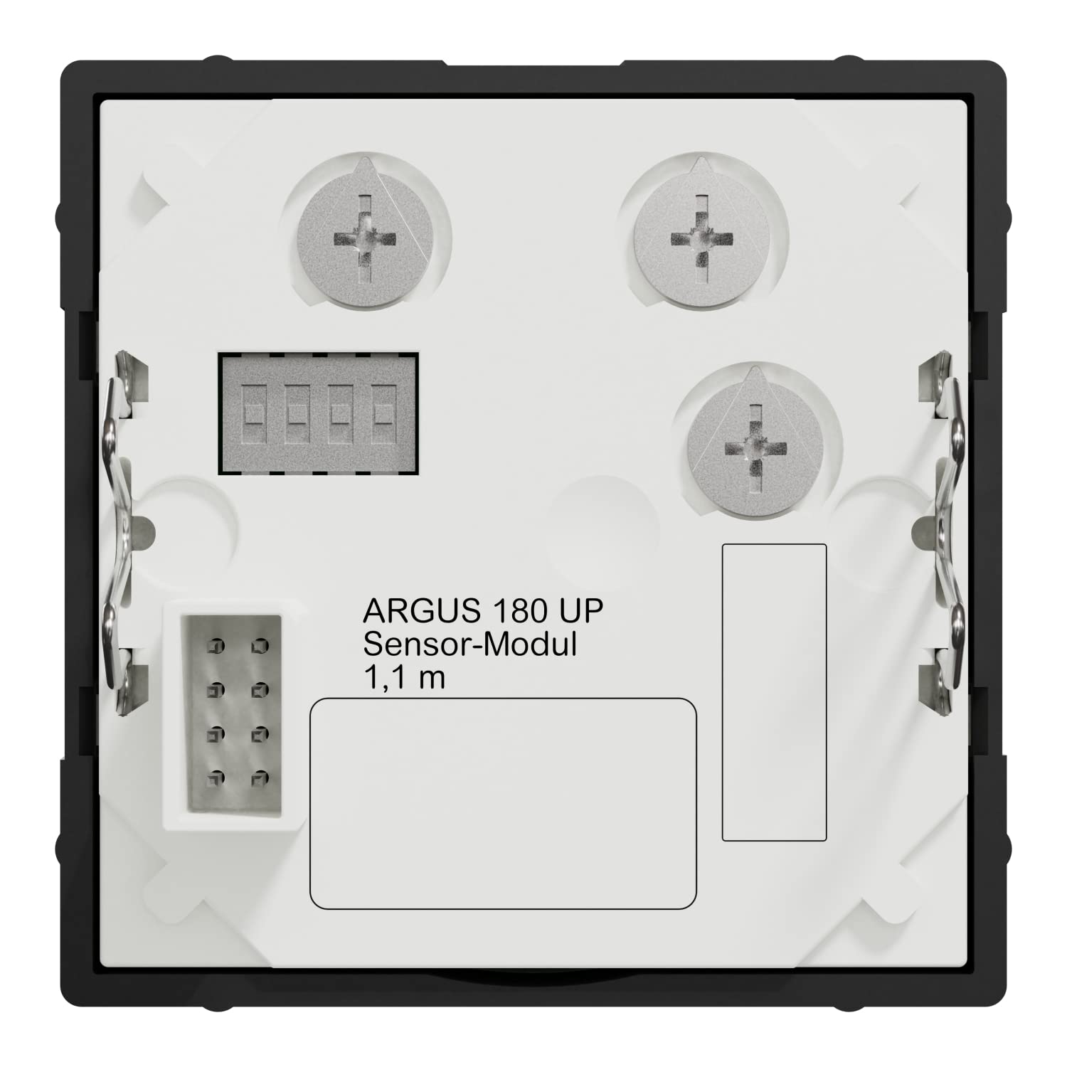 Merten - Módulo de Sensor Argus 180 UP con Interruptor, para Sistema M Detector de Movimiento para Interiores con protección contra Arrastre, 1,1 m, MEG5711-0403, Negro Mate | Con interruptor, detector de movimiento, interior, sistema M, negro mate