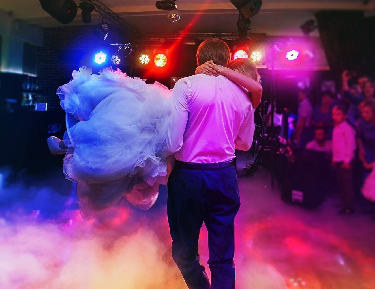 Litake DJ Par Lights, RGB 36 LED Stage Lights Sound Activated,Remote & DMX Controlled LED Uplights,7 Modes Uplighting for Dance Party Church Wedding Birthday Holiday Music Show-10 Pack